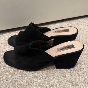Steve Madden Black Suede Mules